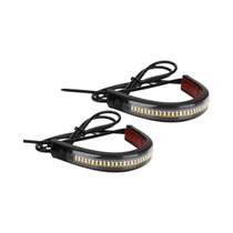 Luz De Sinalização LED Para Motocicleta 12V, Luz De Anel DRL, Lâmpada De Flasher Âmbar E Branca, 2 Luz De Sinalização LED Para Motocicleta 12V, Luz De Anel DRL, Lâmpada De Flasher Âmbar E Branca, 2