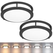 Luz de Techo Faymart Lighting 25 cm Negra 17W 5CCT Montaje Empotrado Luz de Techo Faymart Lighting 25 cm Negra 17W 5CCT Montaje Empotrado