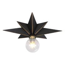 Luz de teto Airposta 16cm Industrial Black Metal Star Luz de teto Airposta 16cm Industrial Black Metal Star