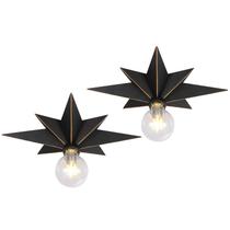 Luz de teto Airposta 40cm Black Star Design Metal Body