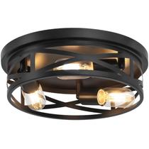 Luz de teto Bosceos 33cm 3-Light Black 120V Luz de teto Bosceos 33cm 3-Light Black 120V