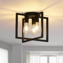 Luz de teto Bosomfr 37x16x16cm 3-Light Black Metal Luz de teto Bosomfr 37x16x16cm 3-Light Black Metal