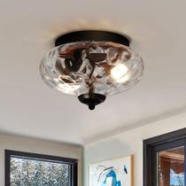 Luz de teto EDISLIVE Modern 2 luzes de vidro martelado 26cm