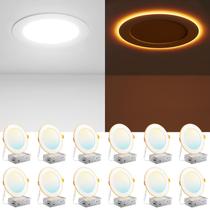 Luz de teto embutida LED Amico de 6" 12W regulável 5CCT