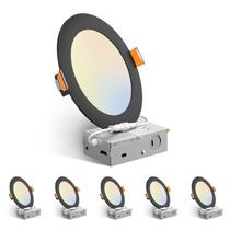 Luz de Teto Embutida LED Amico Kit 6 Unidades 6 Polegadas 5CCT 12W