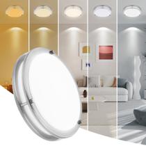 Luz de teto Faymart Lighting 12" LED de níquel escovado 120V Luz de teto Faymart Lighting 12" LED de níquel escovado 120V