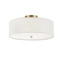 Luz de teto GLOBE 60998 Matte Brass White Linen 2-Light