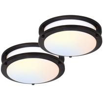 Luz de teto Hykolity Flush Mount LED 33cm 20W 2700K-5000K 2Pk