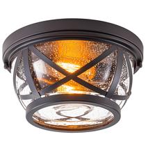 Luz de teto Laplusbelle de 2 luzes em bronze semeado