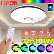 Luz de teto LED 36W/60W 110V/220V com alto-falante Bluetooth