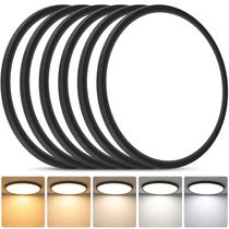 Luz de teto LED Brightever 30 cm 24 W regulável 5 CCT preta, pacote com 6