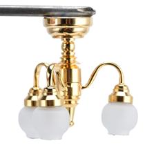 Luz de teto LED em miniatura Dollhouse Chandelier Keenso 1:12