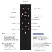 Luz De Teto LED Inteligente Tuya Regulável RGB 24W 30cm Wifi BT Controle Remoto Alexa Google