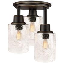 Luz de teto ROTTOGOON de 3 luzes em bronze polido a óleo Luz de teto ROTTOGOON de 3 luzes em bronze polido a óleo