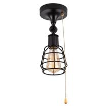 Luz de teto SPACETHREE, corrente de tração ajustável preta, 13 cm (H)