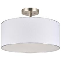 Luz de teto VONLUCE 46 cm Drum Shade Nickel Finish