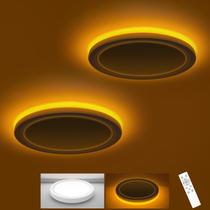 Luz de teto zemty 18cm LED 12W 1200lm com luz noturna 1800K Luz de teto zemty 18cm LED 12W 1200lm com luz noturna 1800K