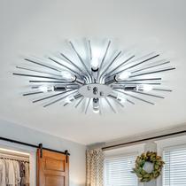 Luz de teto ZGLAOJT Semi Flush Mount 8 Light Chrome Luz de teto ZGLAOJT Semi Flush Mount 8 Light Chrome