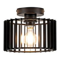 Luz de teto Zlepmlla Industrial Black Iron Cage 23cm Luz de teto Zlepmlla Industrial Black Iron Cage 23cm
