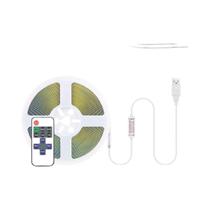 Luz De Tira LED COB USB Regulável 1M 2M 3M 5M Branco Branco Quente Com Controle Remoto Fita Dupla