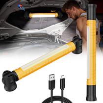 Luz de trabalho Aboutool 3000LM LED recarregável com ganchos e base Luz de trabalho Aboutool 3000LM LED recarregável com ganchos e base