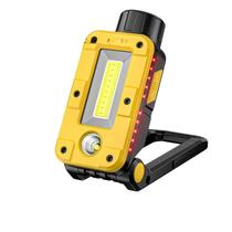 Luz de trabalho COB LED recarregável de 600 lúmens com base magnética