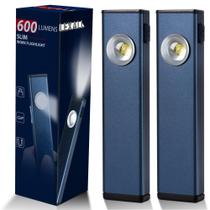 Luz de trabalho lexall, pacote com 2, LED recarregável de 600 lúmens