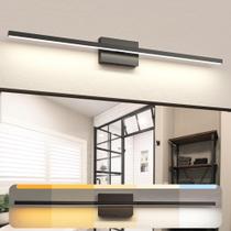 Luz de vaidade de banheiro NIORSUN 100cm preta 24W 5CCT LED Luz de vaidade de banheiro NIORSUN 100cm preta 24W 5CCT LED