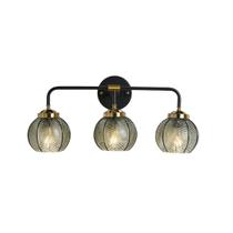 Luz de vaidade de banheiro Qufute de 3 luzes de vidro preto verde 60W 110-240V Luz de vaidade de banheiro Qufute de 3 luzes de vidro preto verde 60W 110-240V
