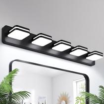 Luz de vaidade de banheiro Torondo Modern Black LED 5-Light