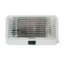Luz de varanda Arcon 18104 12V com lente transparente e base branca