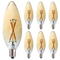 Luz de vela LED FANNIS C32 B10 B11 E12 Candelabro 2W, pacote com 6