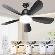 Luz de ventilador de teto LC-Dolida 23.8" 2000LM Remote preta
