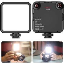 Luz de Vídeo LED Bicolor Portátil - 3000K-6000K - Sapata Fria para Filmadora, DSLR e GoPro