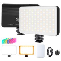 Luz de vídeo LED na câmera VIJIM VL120 com 6 filtros de cor Luz de vídeo LED na câmera VIJIM VL120 com 6 filtros de cor