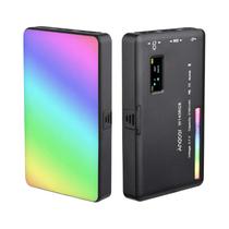 Luz De Vídeo LED RGB 2500-9000K CRI95+ Com Visor LCD E Base De Sapata Para Vlog, Transmissão Ao Vivo