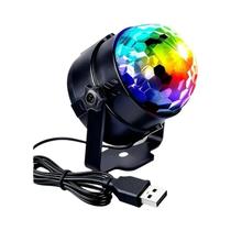 Luz Disco LED RGB Rotativa Bola DJ Estroboscópica Controle Remoto Controle De Som Lâmpada De Show a