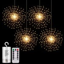 Luz elétrica SHUKAN, pacote com 4, 800 luzes LED Starburst Sphere Luz elétrica SHUKAN, pacote com 4, 800 luzes LED Starburst Sphere