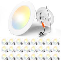 Luz embutida LED Amico 5/6" pacote com 24 unidades, 5 CCT selecionáveis, 12 W