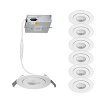 Luz embutida LED WAC Lighting Lotos 4 polegadas 9W 700lm 120-277V Pacote 6 Luz embutida LED WAC Lighting Lotos 4 polegadas 9W 700lm 120-277V Pacote 6