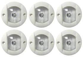 Luz Espelho De Popa Lancha Branco Em Led 12v Kit 6 Un
