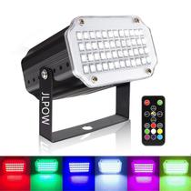 Luz estroboscópica JLPOW Halloween, LED RGB ativado por som de 10W