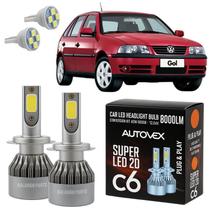Luz Farol Baixo H7 LED Gol 2005 Em Diante Iluminação Forte Luz Farol Baixo H7 LED Gol 2005 Em Diante Iluminação Forte
