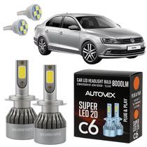 Luz Farol Baixo H7 LED Jetta 2007 Em Diante Iluminação Forte Luz Farol Baixo H7 LED Jetta 2007 Em Diante Iluminação Forte