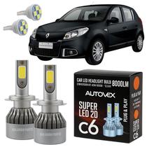Luz Farol Baixo H7 LED Sandero 2015 Em Diante Iluminação T10 Luz Farol Baixo H7 LED Sandero 2015 Em Diante Iluminação T10