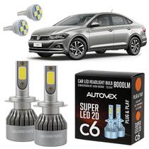 Luz Farol Baixo H7 LED Virtus 2017 Em diante Iluminação T10 Luz Farol Baixo H7 LED Virtus 2017 Em diante Iluminação T10