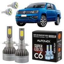 Luz Farol Baixo H7 LED VW Amarok 2010 Em diante Iluminação Luz Farol Baixo H7 LED VW Amarok 2010 Em diante Iluminação