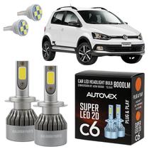 Luz Farol Baixo H7 LED VW Cross Fox 2008 A 2017 Iluminação Luz Farol Baixo H7 LED VW Cross Fox 2008 A 2017 Iluminação