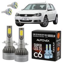 Luz Farol Baixo H7 LED VW Golf 1992 A 2018 Iluminação Forte Luz Farol Baixo H7 LED VW Golf 1992 A 2018 Iluminação Forte