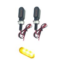 Luz Indicadora De Sinal De Direção Traseira Mini 3LED De 8mm Para Motocicletas Cafe Racer, Bobber, Luz Indicadora De Sinal De Direção Traseira Mini 3LED De 8mm Para Motocicletas Cafe Racer, Bobber,